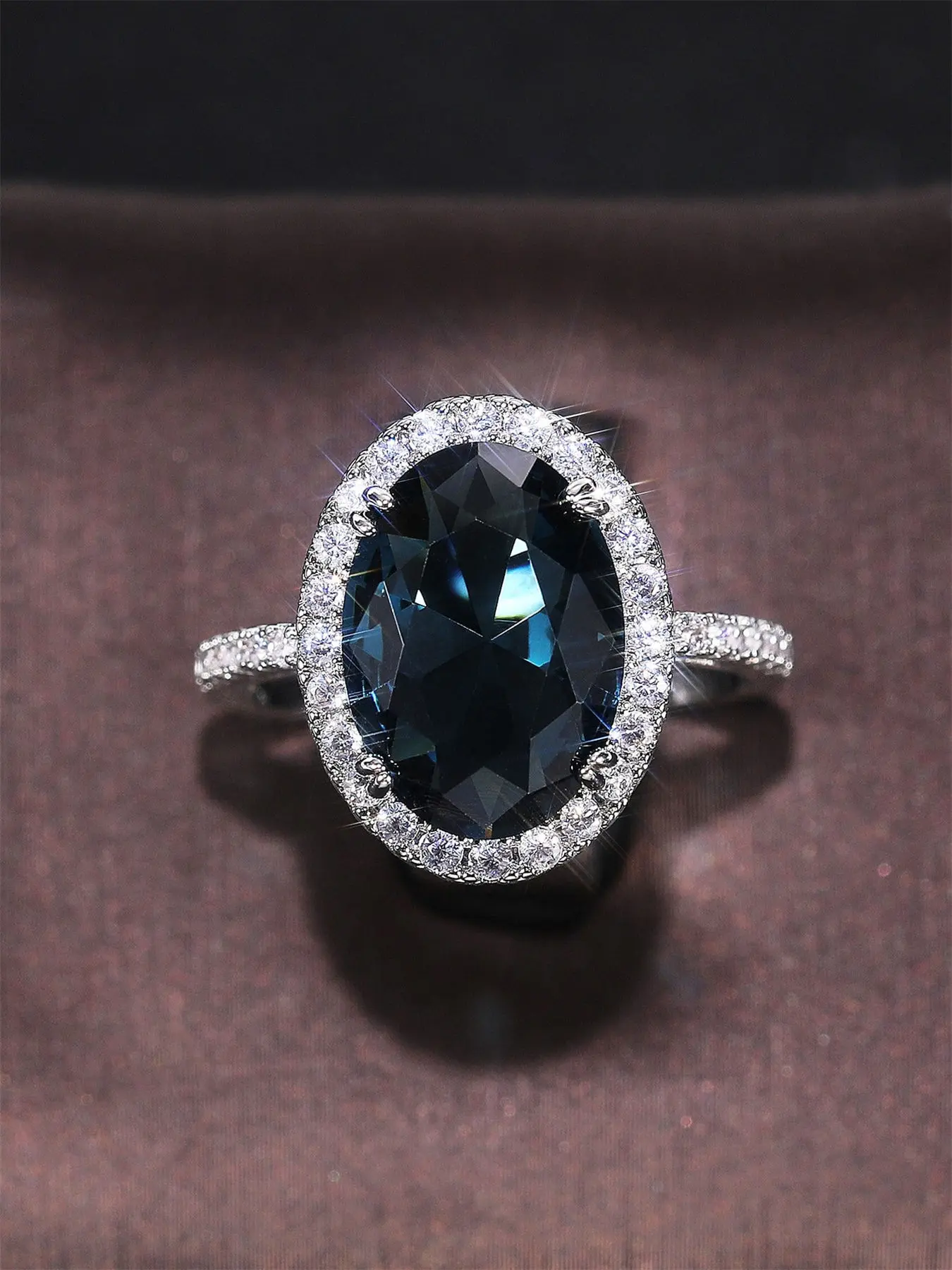 1 PC Fashion Cubic Zirconia Ring Artificial Zircon Rings For Women Engagement Rings For Wedding Engagement Party Jewelry Valentine's Day Gift