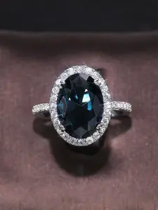 1 PC Fashion Cubic Zirconia Ring Artificial Zircon Rings For Women Engagement Rings For Wedding Engagement Party Jewelry Valentine's Day Gift