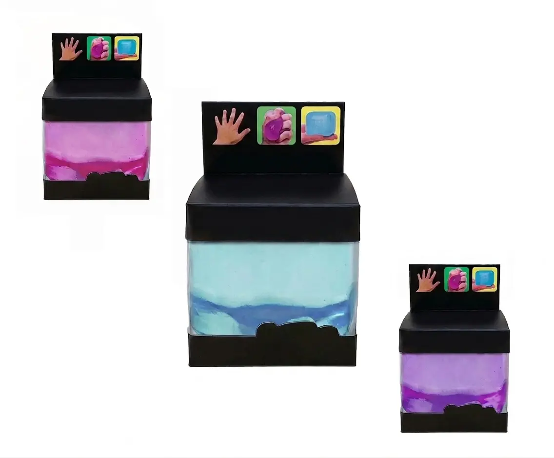 Squishy Gel Sensory Cube - Soft-Firm Squeezy Fidget Dice Toy for Tactile Play, Hand Exercise, Safe Stress Relief for Kids, Adults