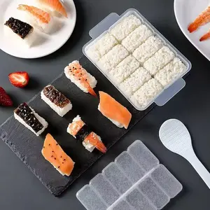 Commercial Gunkan Sushi 10-Piece Set for Making Nigiri Rice Balls and Nori Rice Wraps; Commercial and Home Sushi Cooking