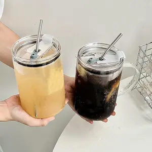 High Borosilicate Thin Glass, 33.81 Ounces Heavy Duty Water Cup, Iced Coffee & Beverage Cup, Reusable Drinkware, Summer & Winter Use, Trendy Kitchen Accessory 2025
