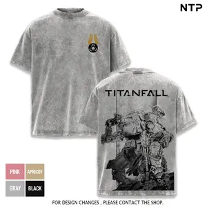 Scorch "Blue Inferno" Edition- Titanfall 2 Scorch Graphic Tee, Blue Flame Thermal Titan Acid Wash Shirt, Vintage Mecha Pilot Streetwear Top.
