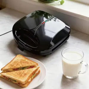 Household Breakfast Machine & Sandwich Maker with Non-Stick Plates, 110V 850W, for Quick Breakfast, Panini, and Healthy Grilling – Ideal for Home Kitchen Use | Compact Electric Grill, Multi-Function Toaster, Easy-Clean Cooking Appliance, Safe for Family