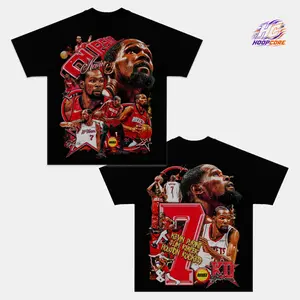Durant Slim Reaper Graphic Tee, Vintage Basketball Legend T-Shirt, No. 7 Court Action Fan Merch, Double Sided Photo Tee, Elite Scorer Hoops Shirt, Basketball Lover Gift, Streetwear Unisex Cotton T-Shirt