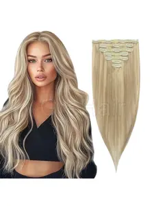 Real Human Hair Clip In Extensions, Invisible Extension Hairpiece, Quick Wear Natural Volume, Invisible Design No Damage, Reusable Daily Use, Party and Date Suitable