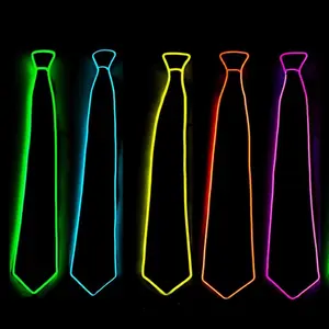 Neon Trendy Party Light-Up TieLED Luminous Tie Carnival Ball Party Supplies Ten-Color Luminous Bow Tie Night Bar Bouncing Atmosphere Props