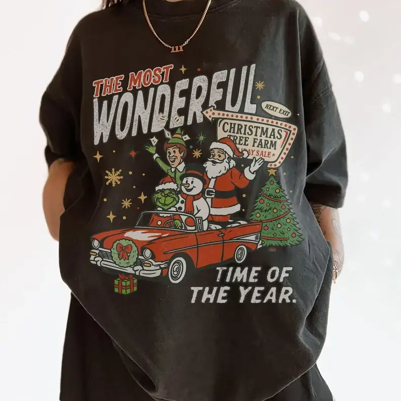 90s Vintage Christmas Comfort Colors Shirt, Retro Holiday Characters Graphic Tee, Nostalgic Xmas T-Shirt, Cozy Winter Apparel, Funny Christmas Gift