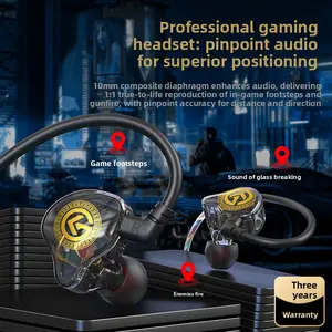 3m Live Streaming Monitoring Wired Headphones with Type-C Digital Decoding Chip, Angled Plug Design, Gaming Headset