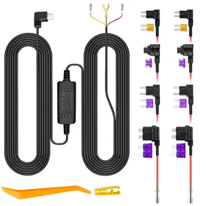 3A 3.5m Car Dash Cam DVR 12-24v Hardwire Cable Kit Step-Down Line Mini / Micro / Type-C USB Interface Charger Dashcam Camera