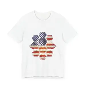Community Work Honeycomb with American Flag Cozy T-Shirt