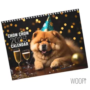 Chow Chow Calendar 2025, Chow Chow Wall Calendar Gift, 12 Month Hanging Wall, Desk Calendar, Dog lover, Support Dog Shelters  Analyze listing