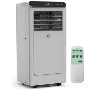 8000 BTU Portable Air Conditioners - 3-in-1 AC: Cooling, Fan, Dehumidifier - Quiet, Remote Control, 24H Timer, Sleep Mode - For Rooms Up to 350 Sq.Ft - Includes Window Installation Kit - Gray
