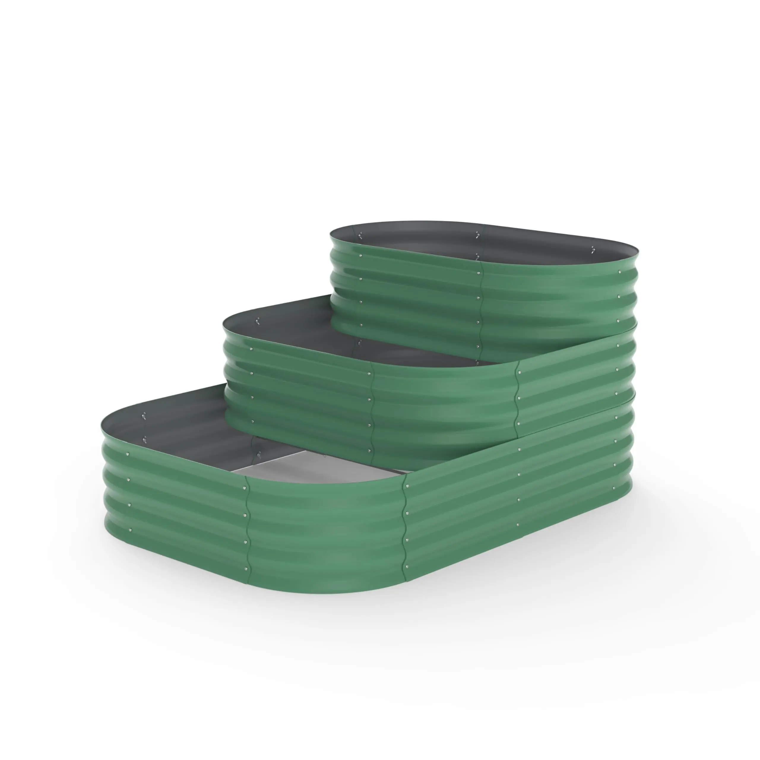 GAOMON Galvanized Steel Raised Garden Bed Kit for Parents & Gardening, 5x3.5x2.5Ft Lifetime Zinc-Armored Steel, 30In Deep Root Planter Box, Tool-Free in Minutes Easy Snap Assembly, Reinforced Corner Locks (Green)