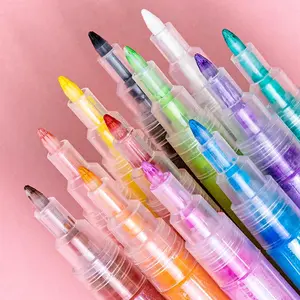 Color Fluorescent Marker Pen, 1 Set Multifunctional Color Marker Pen, Art Supplies for Painting & Sketching, Creative Projects