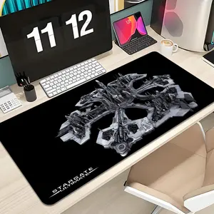 TV Show Stargate Earth SG1 Atlantis Mouse Pad Design XXL 1000×500mm 900×400mm 800×400mm 600x300mm Large Gaming Mouse Pad - Extended, Thick, Non-Slip Rubber Base Desk Mat with Precision Stitched Edges - Washable Large Desk Pad