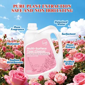 Snowlily Scented Rose Floor Cleaner, 33.8oz, Low Foam, Residue-Free, Gentle Natural Formula, Compatible with All Robot Vacuum Mops & Wet-Dry Vacuums, Home Care Essential
