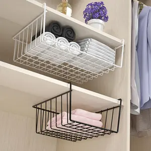 Kitchen Storage Rack, 2 Counts Cabinet Hanging Basket, Hanging Storage Rack for Kitchen Cabinet, Kitchen Storage Organizer, Home Organizer