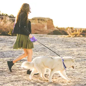 10 Feet Retractable Dog Leash for Small Dogs, Cats, 360° Tangle-Free Design, One-Handed Brake for Easy Control