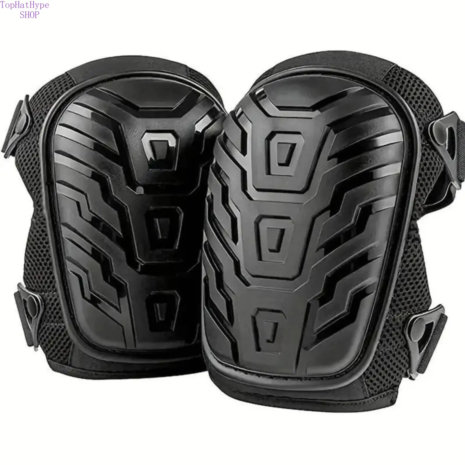 Heavy-Duty Hard Shell Kneepads, Safety Equipment Protective Work Accessories with Anti-Slip Grip for Construction, Industrial Jobs