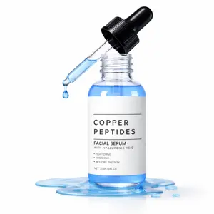 Pure Copper Peptides Facial Serum with Hyaluronic Acid, Luxury Daily Hydrating Face Essence, Cruelty‑Free Vegan Skin Care, Perfect Holiday Gift for Women, 30ml