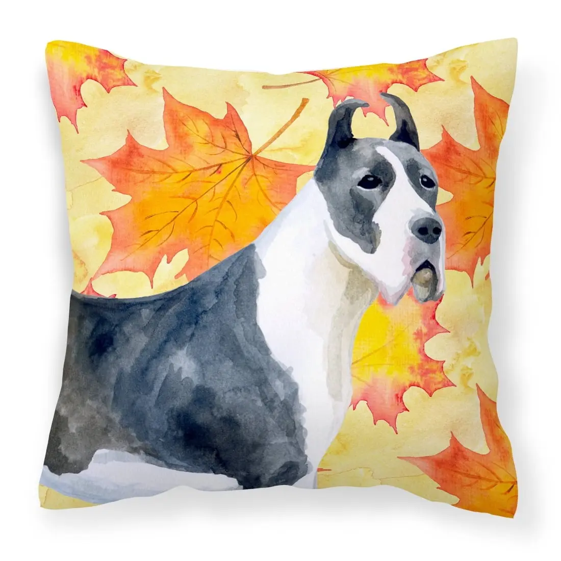 Carolines Treasures BB9904PW1818 Harlequin Great Dane Fall Polyester Decorative Pillow - 12" l x 3" w x 16" h, 2.2 lbs, Fade Resistant, Indoor Furniture Accessory