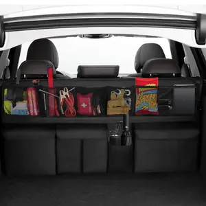 Car Trunk Organizer, Large Capacity Vehicle Backseat Hanging Storage Bag With 9 Pocekt, Space Saving Auto Seat Back Cargo Organizing Accessories, Universal For SUV, Truck, Van