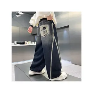 Trendy Denim Trousers for Boys Suitable for Spring And Autumn, Featuring a Unique Design And Stylish Appeal, Ideal for Different Celebrations, Including Christmas, Making Them a Must-Have for Children