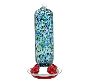 Ultimate Innovations Speckled Glass Hummingbird Feeder