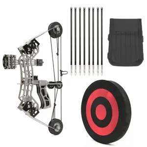 Outdoor Mini Bow and Arrow Compound Bow Target Shooting Sports Archery Equipment Bow and Arrow Set