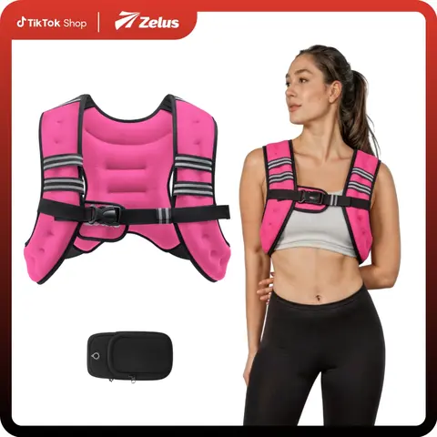 ZELUS Weighted Vests,Adjustable 6-30lbs,Weighted Vest with Reflective Stripes&Adjustable Straps,Workout enhancer for Motivational Walking,Running,Rucking,Core&Posture Boost|Fitness Challenge,Outdoorfun|#TikTokShopFallDealsForYou