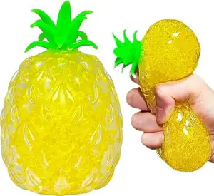 【Buy 3 get 1 free】Pineapple Squishy Stress Balls (1 Pack) Stretchy Fruit Stress Squeeze Toys for Kids and Adults, Squish Sugar Ball Squishy Toys, Ideal for Relax, Focus, Christmas Decoration, Easter Basket Stuffers