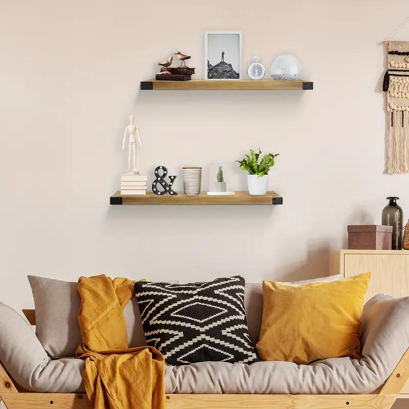 Floating Shelves for Wall, Solid Wood Wall Mounted Shelves with Invisible Brackets, Rustic Storage & Display Shelves for Bathroom, Kitchen, Bedroom, Living Room, Set of 2 holiday durable makeup multifunctional organizer must have gift buy this Floating Shelves for Wall, Solid Wood Wall Mounted Shelves with Invisible Brackets, Rustic Storage & Display Shelves for Bathroom, Kitchen, Bedroom, Living Room, Set of 2 holiday durable makeup multifunctional organizer must have gift buy this