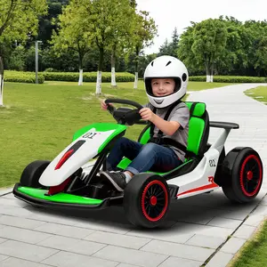 Summervibes Flash Sale Toy Items: Electric Drift Go Kart equipped with 2×200W motors and 7AH battery, featured electric pedals. Suitable for kids aged 6+, multiple colors, perfect for outdoor racing fun