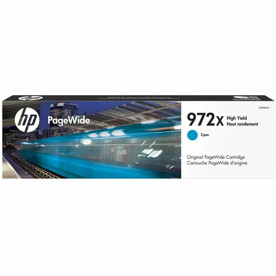 HP 972X High Yield Cyan Original PageWide Cartridge L0R98AN