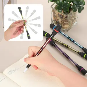 4pcs Ink Rolling Finger Rotating Ballpoint Pen, Anti Slip Coating Gaming Spinning Pen, Stationery Set for Students, Fun Gift Idea