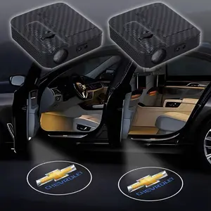 Car Door HD Welcome Light Wireless Projector Induction Lamp For Chevrolet Onix Cruze Silverado Impala Equinox Malibu Tahoe Cobalt Camaro Trax Accessories