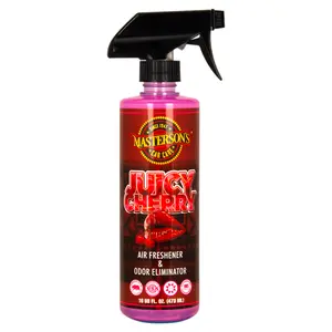 JUICY CHERRY AIR FRESHENER & ODOR ELIMINATOR (16 oz) - Masterson's Car Care MCC_138_16 - Premium Sprayable Scent for Cars, Trucks, RVs, Restroom Hotels, Home, and Office - Clean Scent Removes Pet, Smoke, Food Odors Aroma Fruit