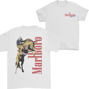 Vintage Marlboro Wild West 2 Sides T Shirt, Cowboy Unisex Shirt, For Men, For Women