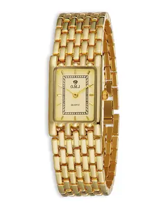 O.M.J G087 Watches for Women Vintage Bracelet Roman Dial Rectangular Case Gold Watch Waterproof with Tools