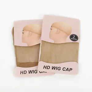 Wavymyhair Outlets Invisible HD Human Hair Wig Cap 2 Pieces/pack Stretch Elastic Hair Net For Women