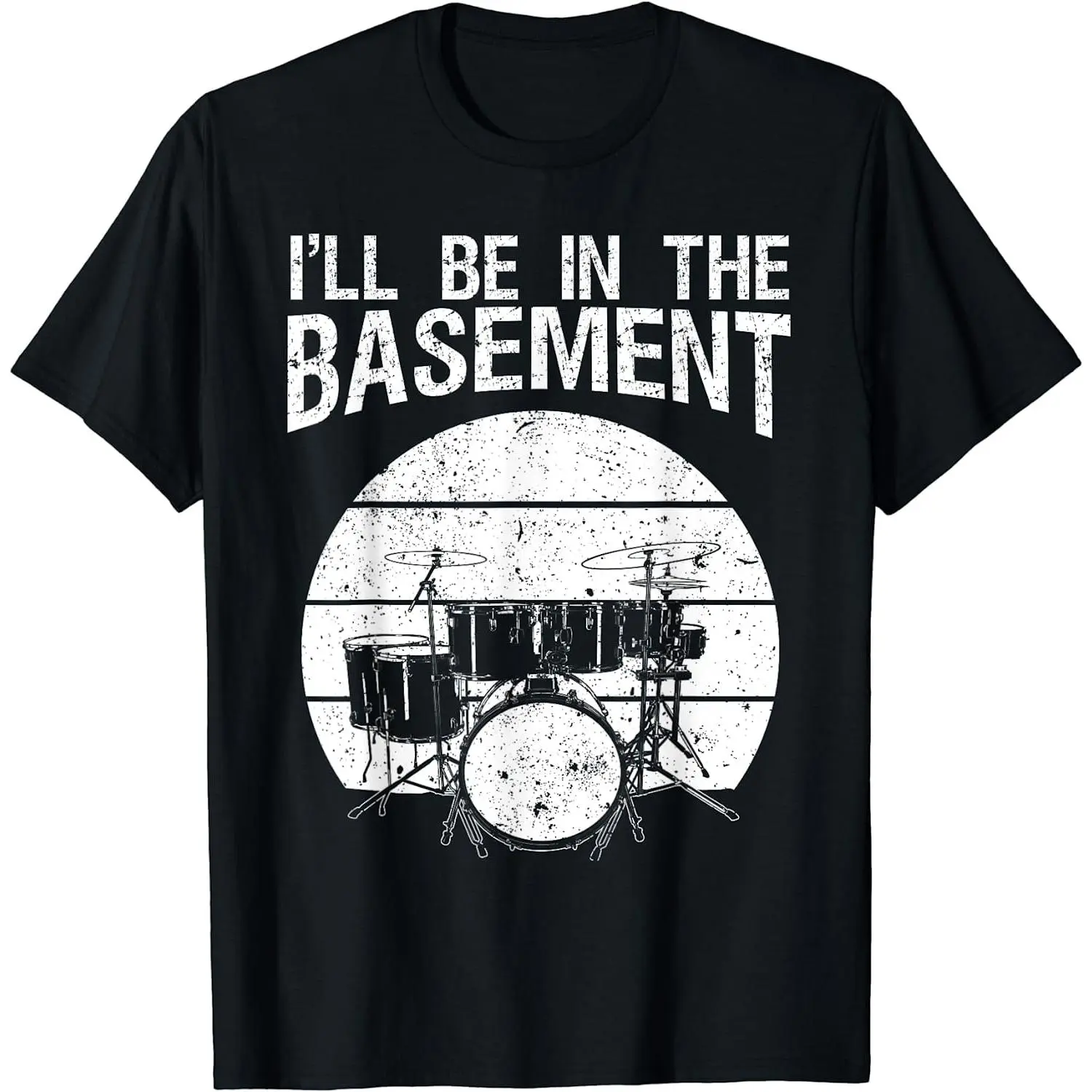 100% Cotton Funny Drummer Art For Men Women Drum Set Drumming Lovers T-Shirt