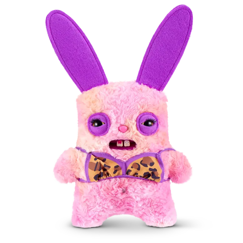 ZURU Fugglers Baddies Fuggs 9-Inch Rabid Rabbit Plush Doll, Collectible Oddities Gift for Entertainment Enthusiasts