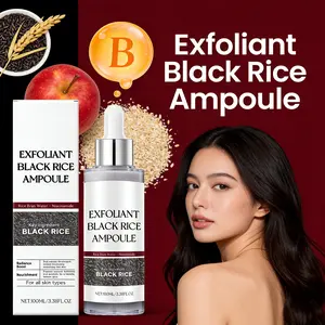 Exfoliant Black Rice Ampoule - Niacinamide Gentle Exfoliating Brightening Pore Minimizing Rice Serum