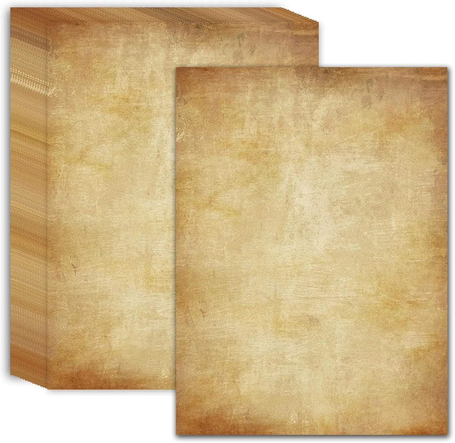 Vintage Stationery Paper 60 Sheets, 8.5" x 11" Parchment Paper | Letter Size, Double-Sided Aged Antique Printer Paper for Writing, Invitations, Certificates, Diplomas, Awards, Resumes,Crafts