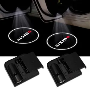 Nismo Logo Car Door LED Projection Lamp, Magnetic Wireless Welcome Ground Light, 1/2/4 Pack, Suitable for Nissan Models, Auto Decoration Accessories