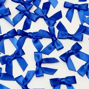 Mini Royal Blue Satin Bows - 1 1/4 in. x 1 1/4in.