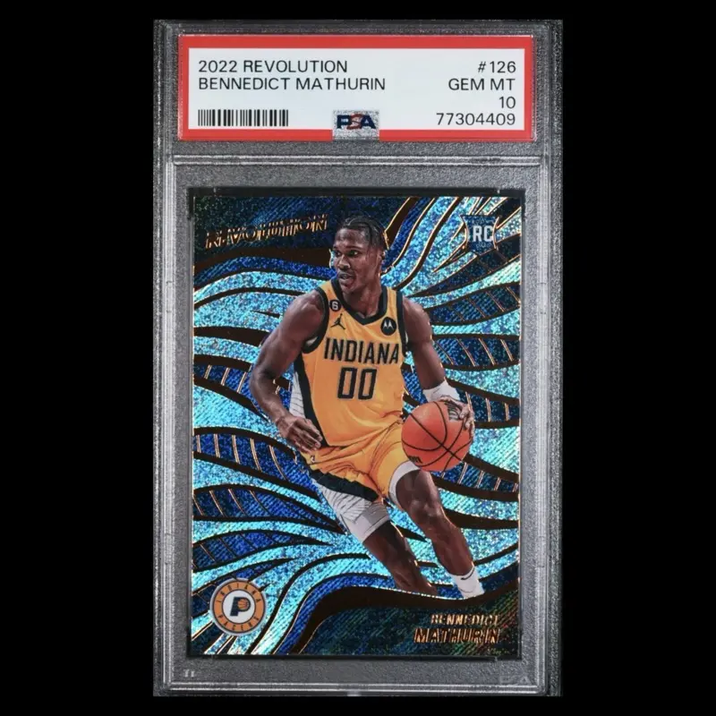 2022 Revolution Benedict Mathurin #126 GEM MT 10 PSA 77304409 Indiana Pacers Basketball Card
