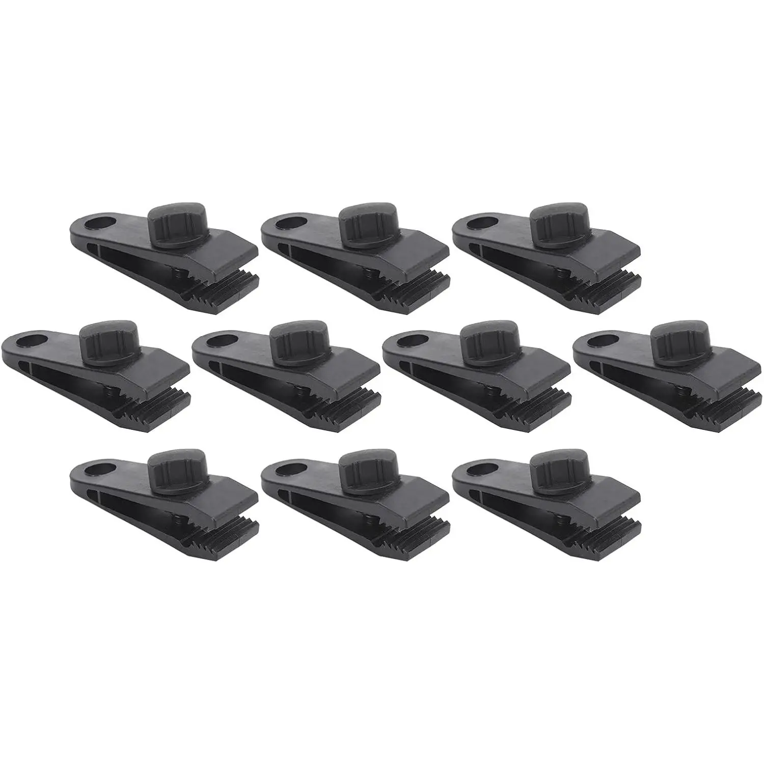10PCS Heavy-Duty Structure Tent Tarp Clips - Windproof ABS Plastic Buckles for Canopy, Awning, Compact Pack Camping Accessories, Strong Grip Easy Attach/Detach, Ideal for Hiking/Camping, Heavy-Duty Structure Tent Accessories, Metal Button Slot