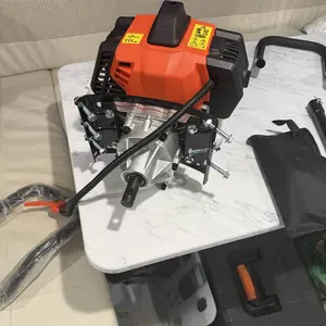 【summerfinds】VEVOR Gas Powered Post Hole Digger, 52cc 1450W EPA Certified Heavy Duty Auger Earth Digger with Spark Plug, 1:25 Oil Mix for Hard Soils, Tools and Gadgets for Farmland, Garden