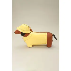 Faux Leather Raincoat Puppy Crossbody Bag